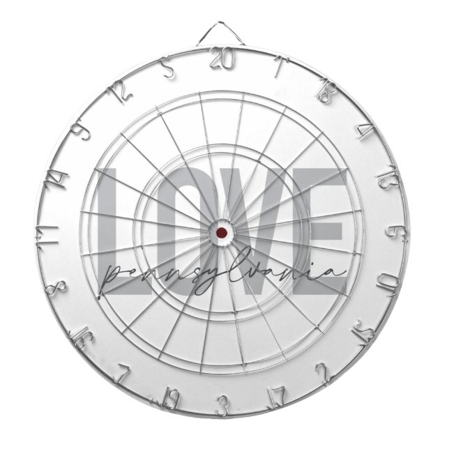 Coola, enkel och modern utformning Kärlek Pennsylv Darttavla (Framsidan)