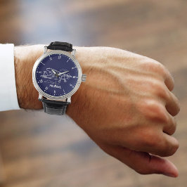 Coola enkelt Cessna-flygplan och moln, Anpassnings Armbandsur