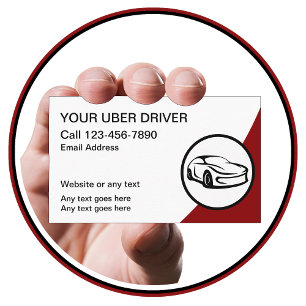 Coola Enkla Uber Förarens Affärskort Visitkort