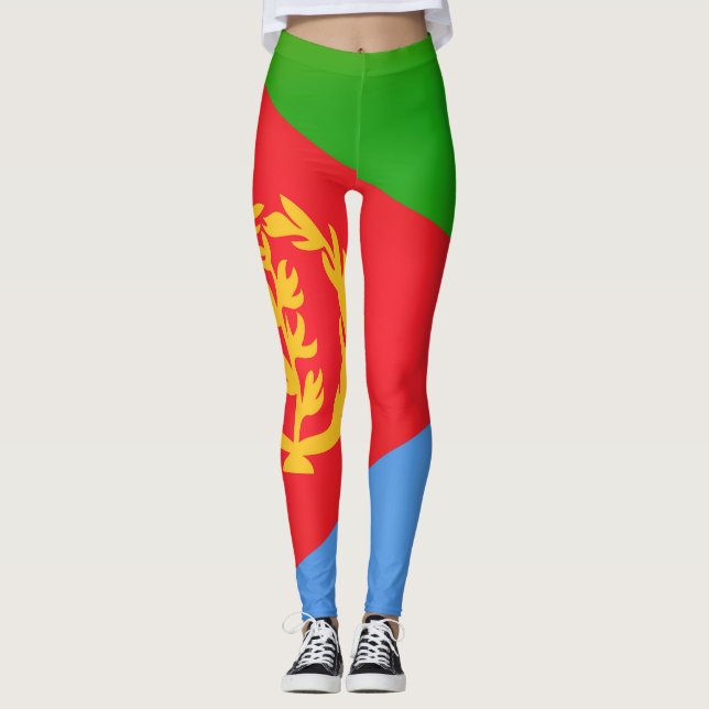 Coola Eritrea Flagga Mode Leggings (Framsida)