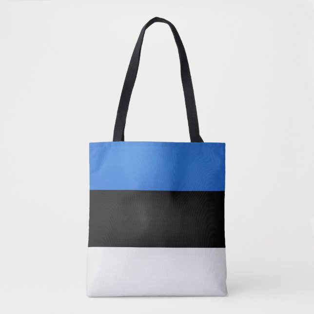 Coola Estland Flagga Mode Tygkasse (Framsida)