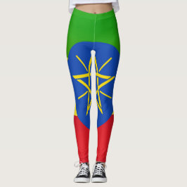 Coola Etiopien Flagga Mode Leggings