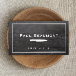 Coola Executive Chef Knivar Logotyp Black Granite Visitkort