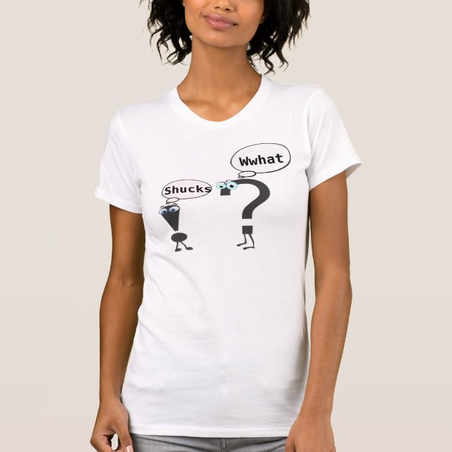 Coola Exklamation Query Symbols Roligt Conversatio T Shirt (Framsida)