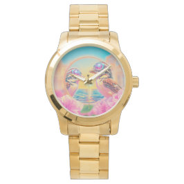 Coola Fåglar med solglasögon vid solnedgång Armbandsur