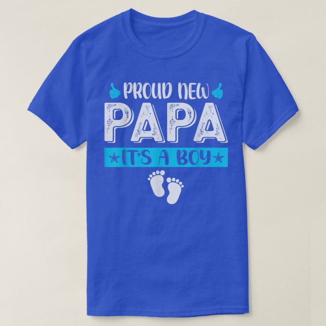 Coola Familj Proud New Pappa Det är en Gender Reve T Shirt (Design framsida)