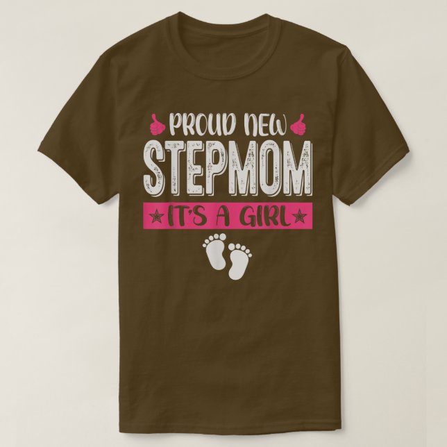 Coola Family Proud New Stepmamma Det är en flicka  T Shirt (Design framsida)
