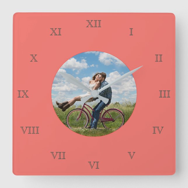 Coola Family Snyggt Fab Photo Collage Fyrkantig Klocka (Framsida)