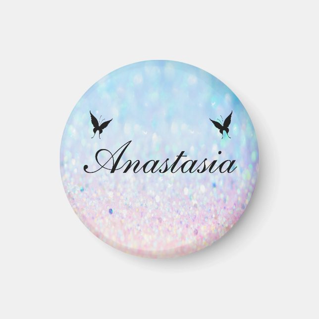 Coola, Fantastisk, blå fjäril Magnet (Framsidan)