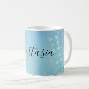 Coola, Fantastisk, Blå vit ditt namn Kaffemugg