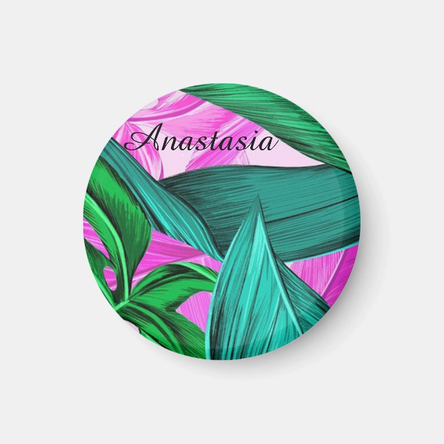 Coola, Fantastisk, fluorescerande tropiska handfla Magnet (Framsidan)