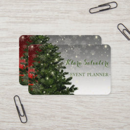 Coola Fantastisk Jul Grönt Träd SNowflake Visitkort