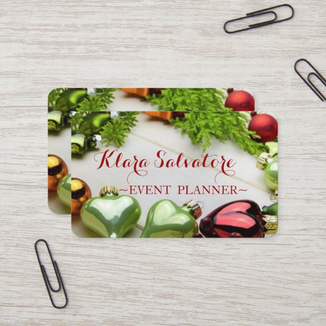 Coola Fantastisk jul Ornament Utandning Visitkort (Fram/Back In Situ)