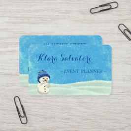 Coola Fantastisk jul Snögubbe Visitkort