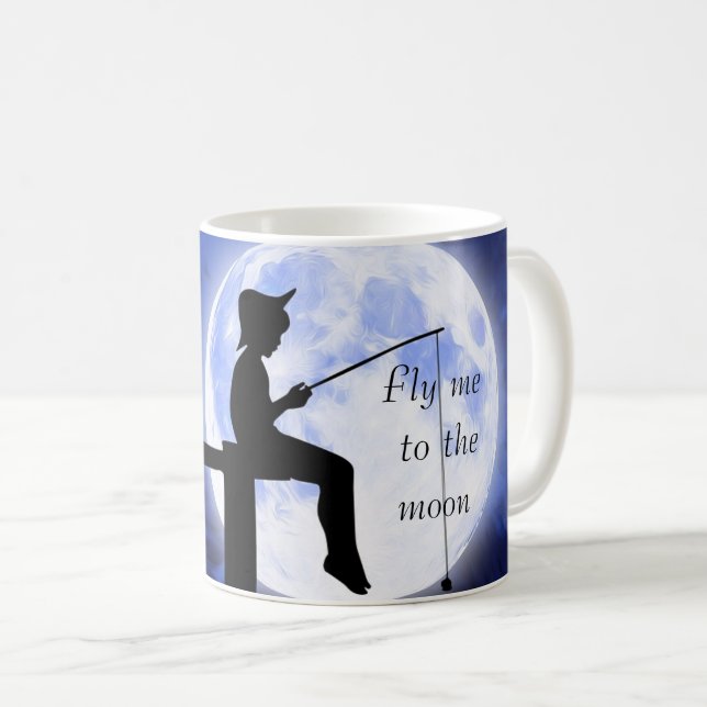 Coola, Fantastisk, Mörk blått Måne vid citat Kaffemugg (Framsida höger)