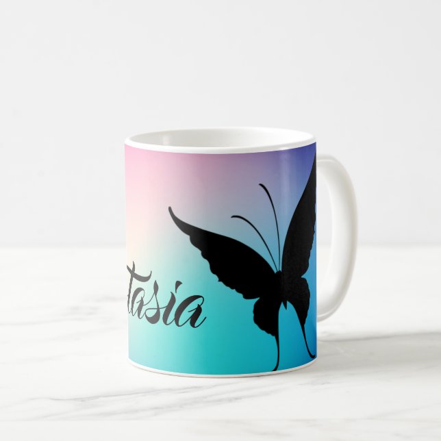 Coola, Fantastisk, regnbågsfjäril Kaffemugg (Framsida höger)