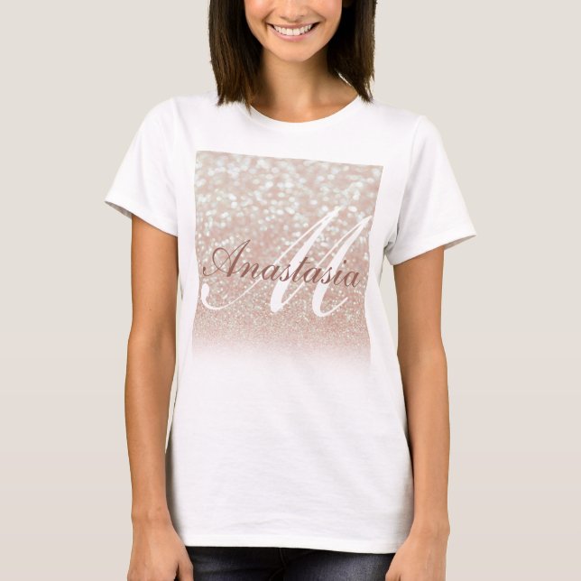 Coola, Fantastisk, Rosa Glitter Namn T Shirt (Framsida)