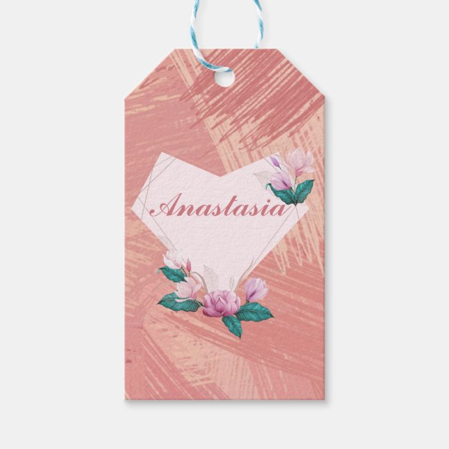 Coola, Fantastisk, Rosa Hjärtsvit namn Presentetikett (Framsidan)