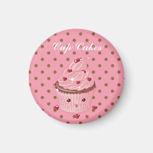 Coola, Fantastisk Rosa Kopp Cakes Magnet
