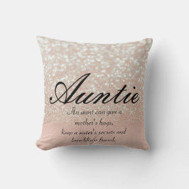 Coola, Fantastisk, Rosa Sparkly Auntie Kudde