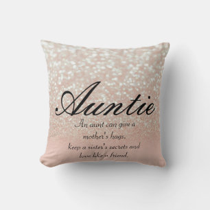 Coola, Fantastisk, Rosa Sparkly Auntie Kudde