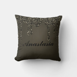 Coola, Fantastisk, Svart Sparkly, vad du heter Kudde