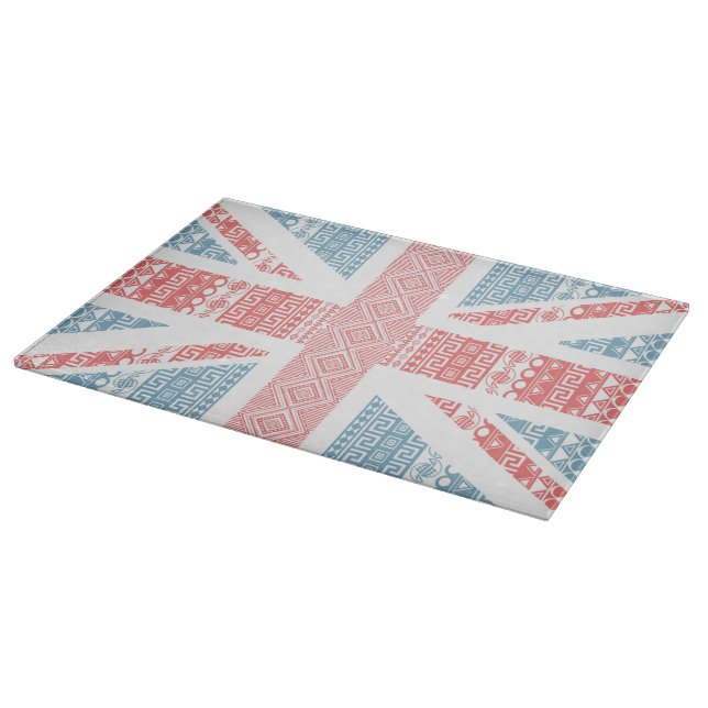 Coola fantastisk trendig Aztec U.K.Union Jack Flag (Hörn)