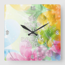 Coola fantastisk trendig citerar "Behålla Lugn och Fyrkantig Klocka