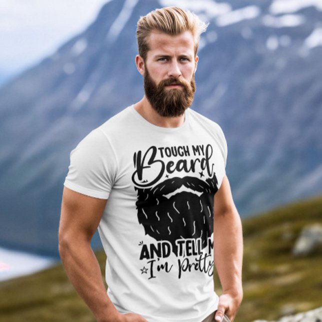 Coola Far Touch Min Beard Birthday Beared Pappa T Shirt (Skapare uppladdad)