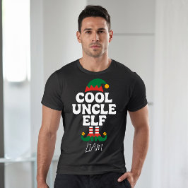Coola farbror Elf Funny Elf Matching jul Gift T Shirt