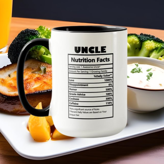 coola farbror fact ord art mugg (Skapare uppladdad)
