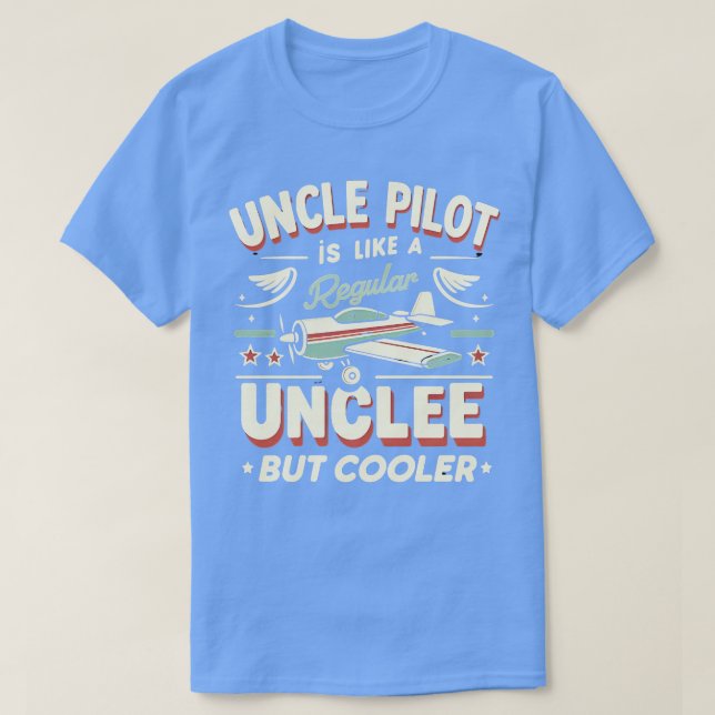 Coola Farbror Pilot Soaring ovanför resterande T Shirt (Design framsida)