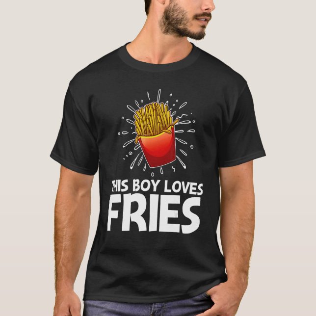 Coola färdas för boys Kids Fransk Fry Fast Food T Shirt (Framsida)