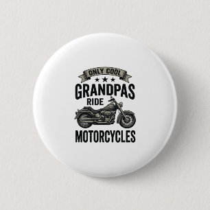 Coola farfar ridear motorcyklar Vintage Biker T-sh Knapp