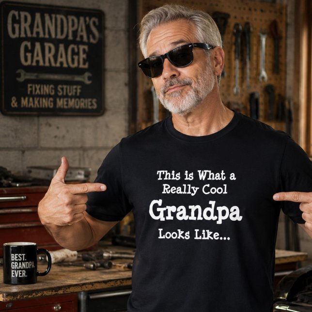 Coola farfar Roliga farfar Fars dag-present T Shirt (Skapare uppladdad)