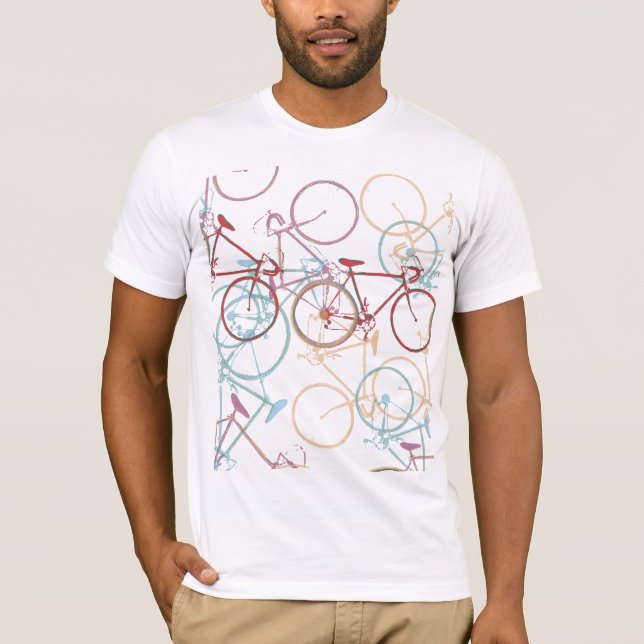 Coola Färg Bikes T Shirt (Framsida)