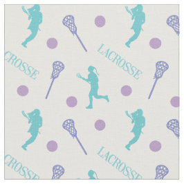 Coola Färg Female Lacrosse Player Mönster Tyg