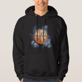 Coola färg Galaxys Orange kant l och svart Hoodie