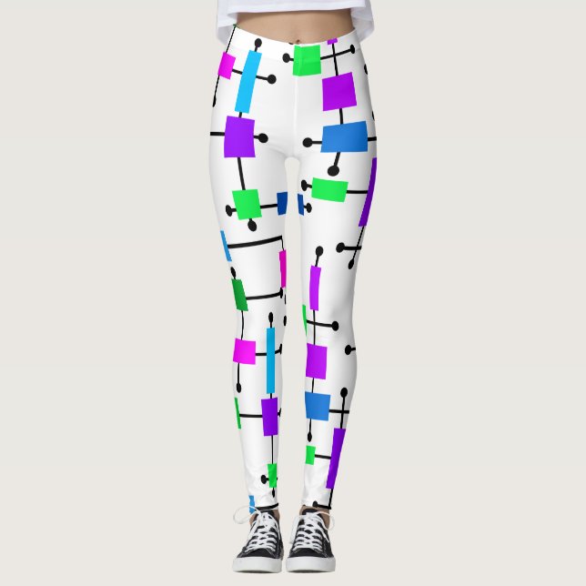 Coola Färg Grid Leggings (Framsida)