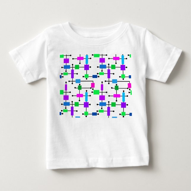 Coola Färg Grid T Shirt (Framsida)