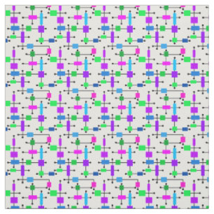 Coola Färg Grid Tyg