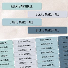 Coola Färg-kodade vattensäkra etiketter för barn i