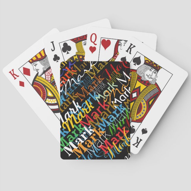 COOLA FÄRG MÖNSTER i NAMN Casinokort (Baksidan)