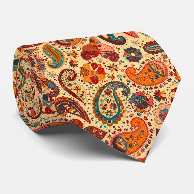 coola färg paisley-halsen i mönster slips (Rullad)