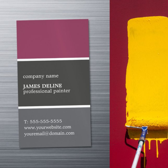 Coola Färg Palette Professionell Painter Magnetiska Visitkort (Skapare uppladdad)