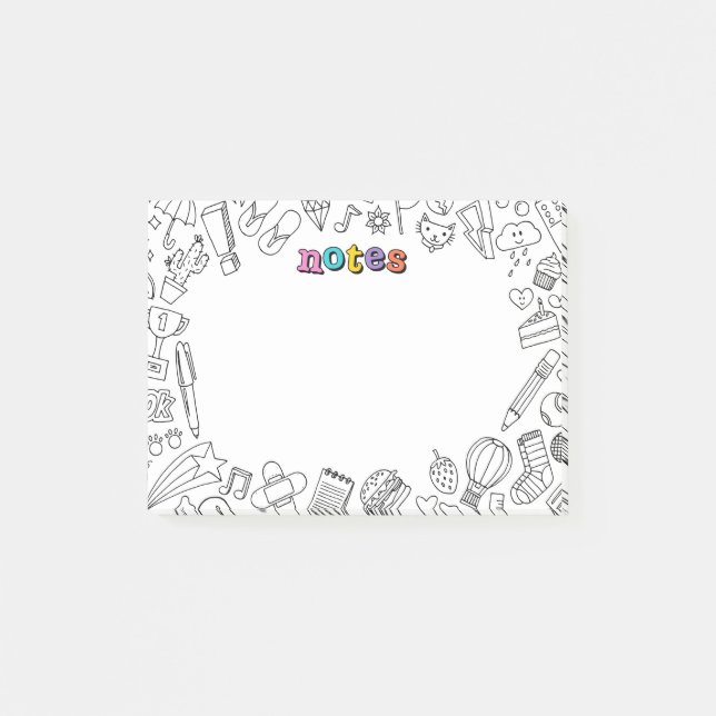 Coola Färga PostIT-anteckningar Post-it Block (Framsida)