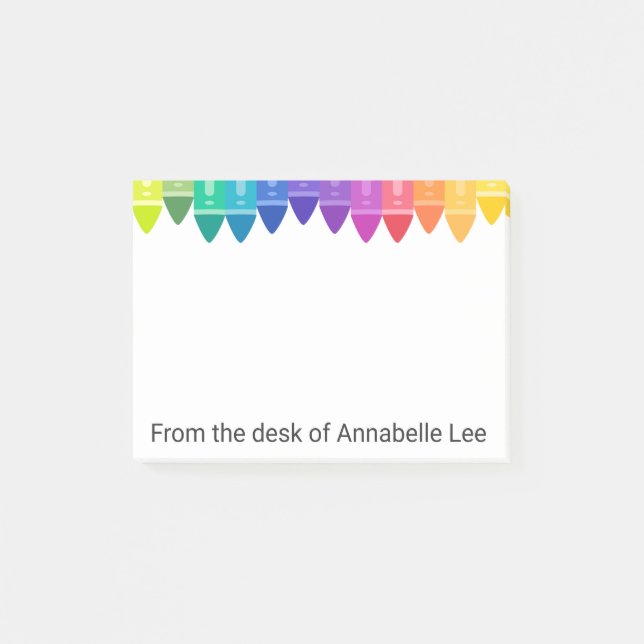 Coola färgad kritor post-it block (Framsida)