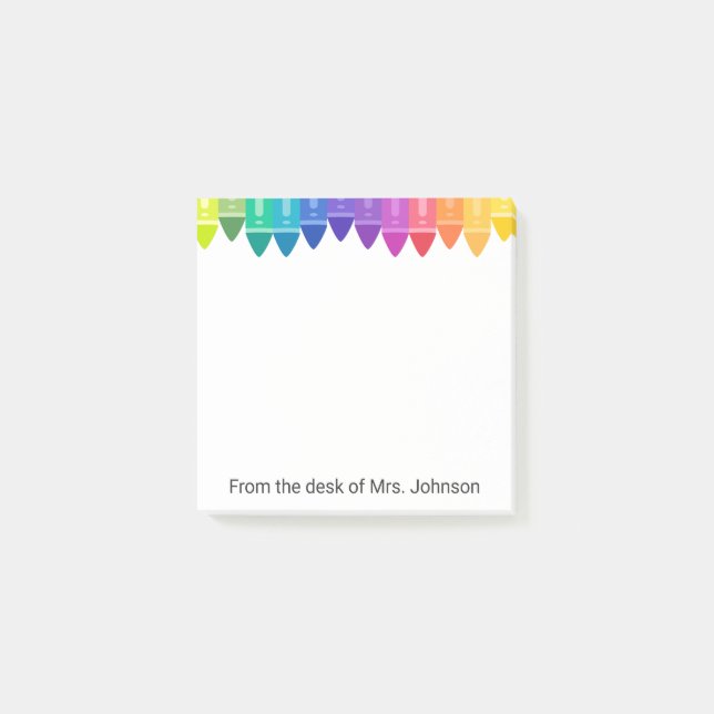 Coola Färgad Kritor Post-it Notes Block (Framsida)