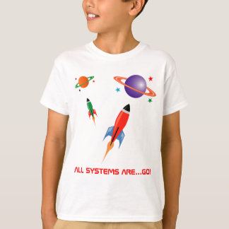 Coola - färgade rymdraketer tee shirt