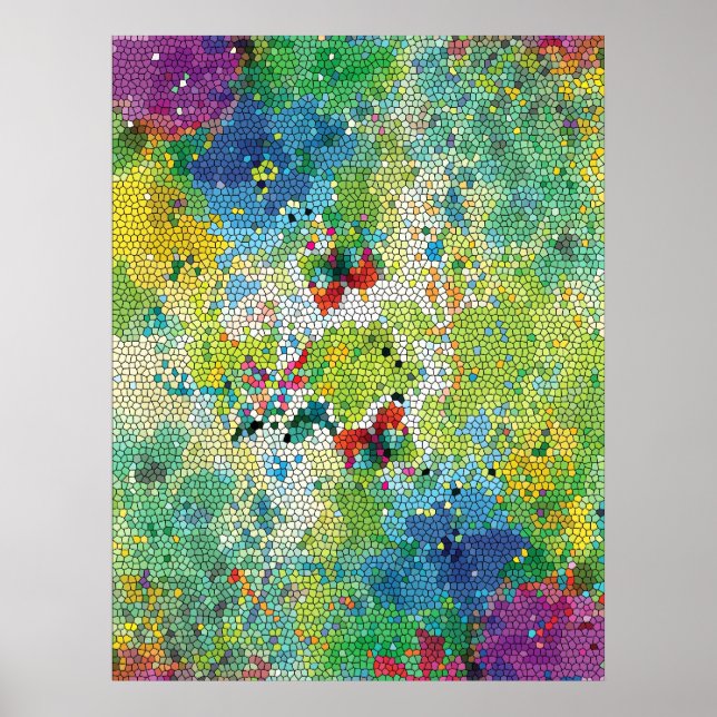 Coola: färgade vattenfärger nedfläckad glaseffekte poster (Framsidan)